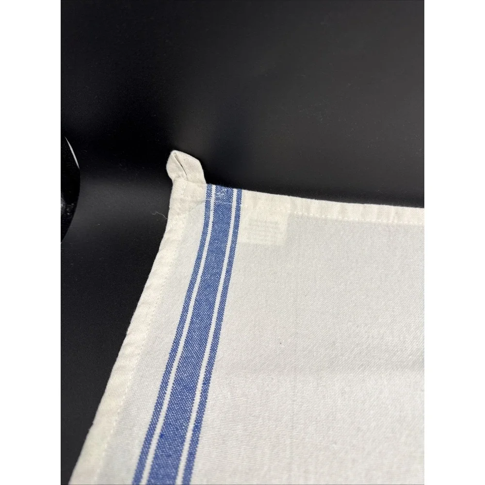 Hand Painted Dish Towel Cotton Sew Day Sewing Apron Country Blue